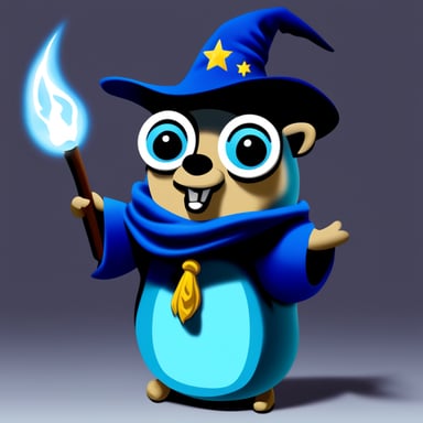 Go Blue Gopher as Wizard Gopher
