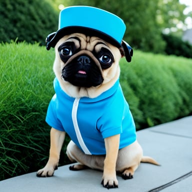 Go Blue Gopher as Livi the female pug.