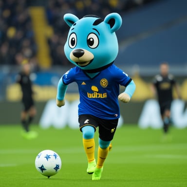Go Blue Gopher in Dynamo Dresden jersey