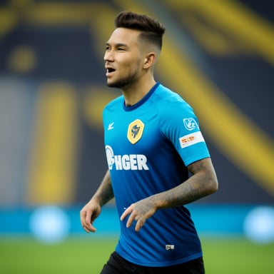 Go Blue Gopher in Dynamo Dresden jersey