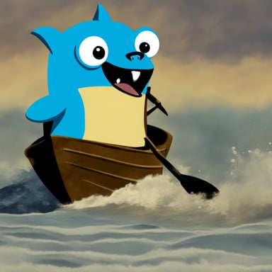 Go Blue Gopher as Shark.