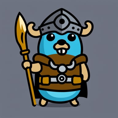Go Blue Gopher as Viking Gopher.