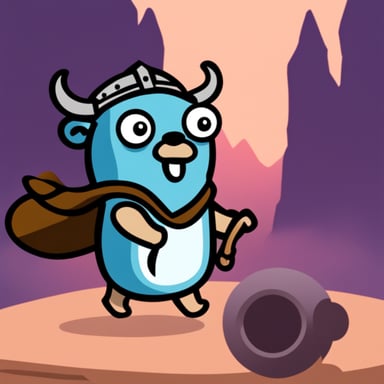 Go Blue Gopher as Viking Gopher.