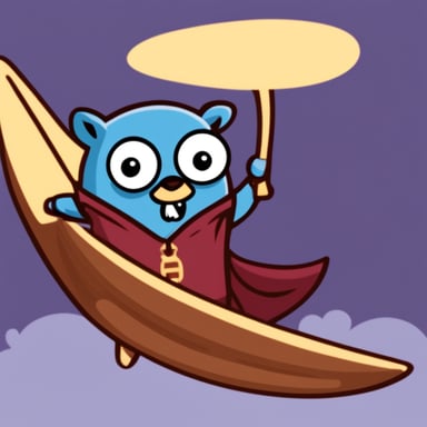 Go blue gopher as Bat Gopher