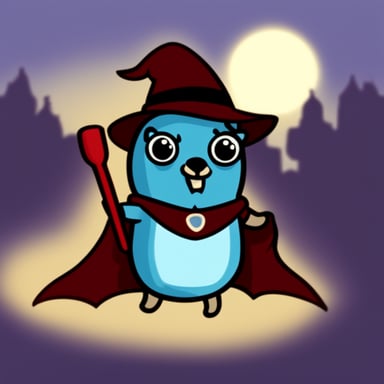 Go Blue Gopher as Bat Gopher
