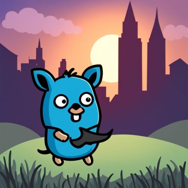 Go Blue Gopher as Bat Gopher