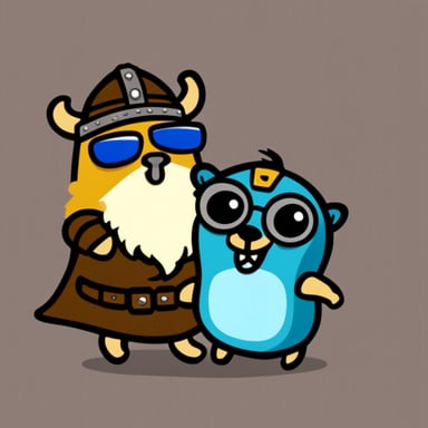 Go Blue Gopher as a Viking and Swedish gopher