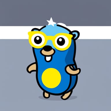Go Blue Gopher as Swedish flag gopher.