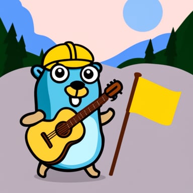 Go Blue Gopher as Swedish flag gopher.