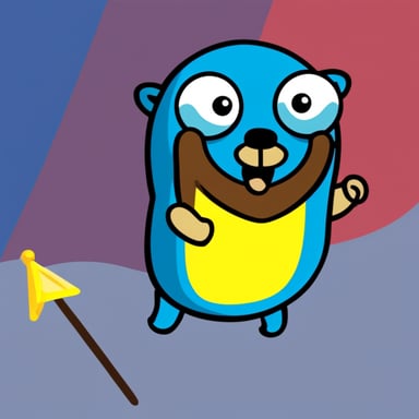 Go Blue Gopher as Swedish flag gopher.