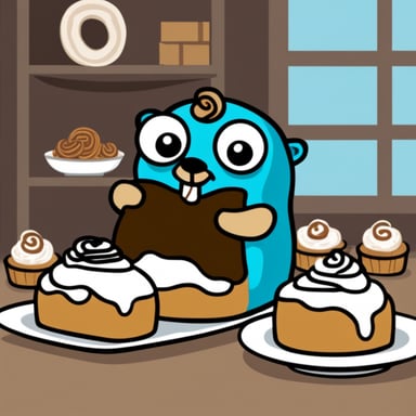 Go Blue Gopher loves cinnamon buns.