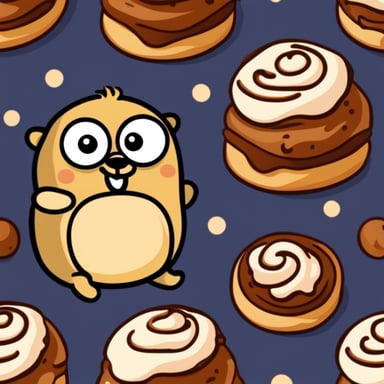 Go Blue Gopher loves cinnamon buns.