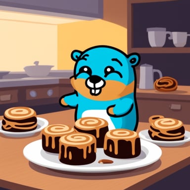 Go Blue Gopher loves cinnamon buns.