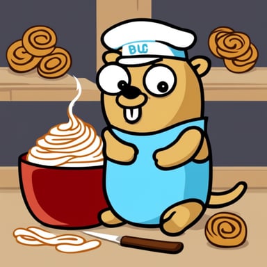 Go Blue Gopher loves cinnamon buns.
