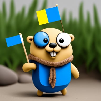 Go Blue Gopher with a Swedish flag