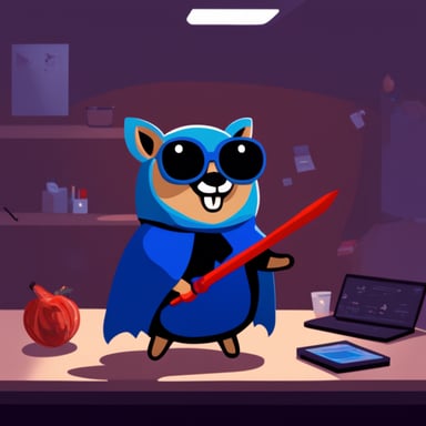 Go blue gopher as Bat Gopher