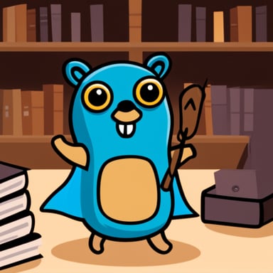 Go blue gopher as Bat Gopher