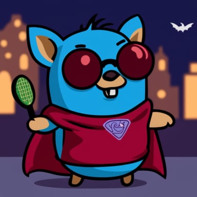 Go Blue Gopher as Bat Gopher