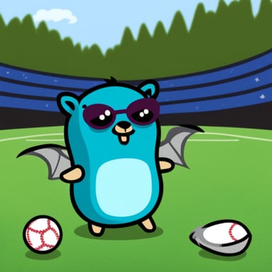 Go Blue Gopher as Bat Gopher