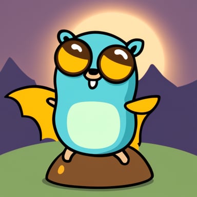 Go Blue Gopher as Bat Gopher.