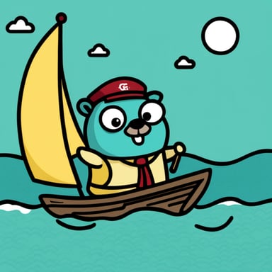 Go blue gopher sailing