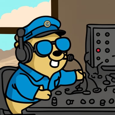 Go blue gopher as radio operator