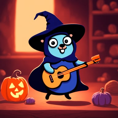 Go Blue Gopher as the witch gopher.