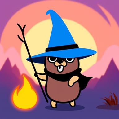 Go Blue Gopher as the witch gopher.