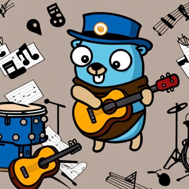 Go Blue Gopher as a musician.