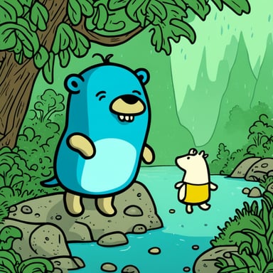 Go Blue Gopher with Moomins