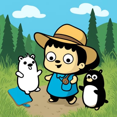 Go Blue Gopher playing with Moomins.