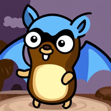 Go Blue Gopher as Bat Gopher