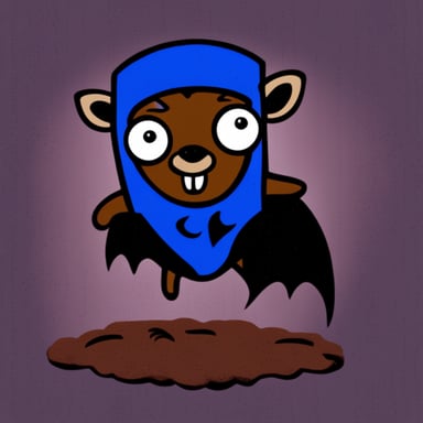 Go Blue Gopher as Bat Gopher