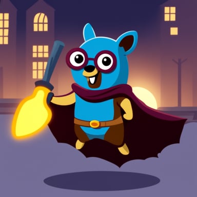 Go Blue Gopher as Bat Gopher