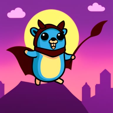 Go Blue Gopher as Bat Gopher