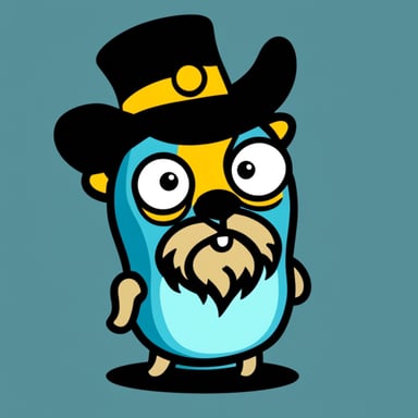 Go Blue Gopher with a beard.