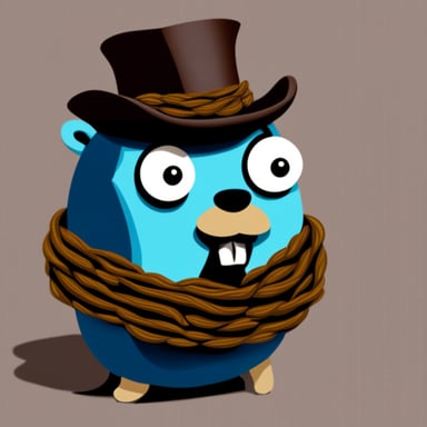 Go Blue Gopher with a beard.