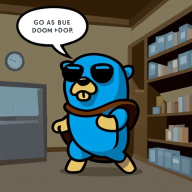 Go Blue Gopher as Doom Guy.