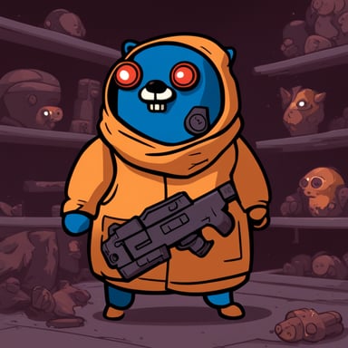 Go Blue Gopher as Doom Guy.