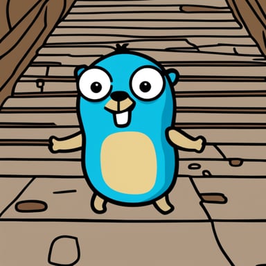 Create Go Blue Gopher like a GigaChad from the famous meme.
