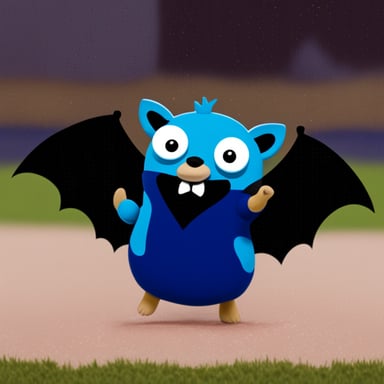 Go Blue Gopher as Bat