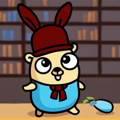 Go blue gopher as bunny