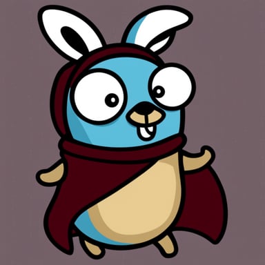 Go blue gopher as bunny