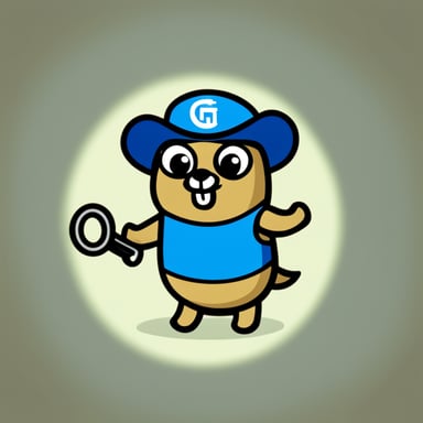Create a mascot named Go Blue Gopher like a Greek god.