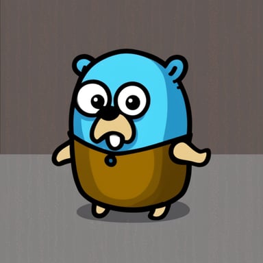 Go Blue Gopher that looks like Reddit Snoo.