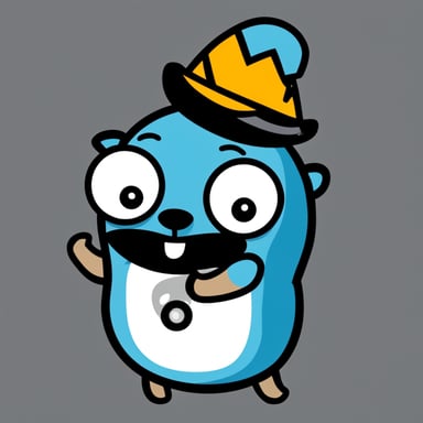 Go Blue Gopher with a Reddit logo.