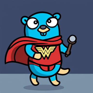 Go Blue Gopher as Wonder Woman