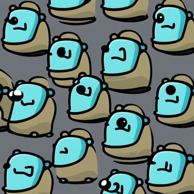 Create a Go Blue Gopher in C64 multicolour Bitmap style.