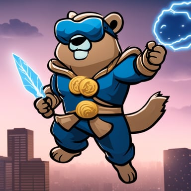 Go Blue Gopher, akin to Zeus, has the ability to soar through the skies and wield thunder. His physique is robust and unusually muscular. Despite his fierce and potent appearance, Go Blue Gopher's character is versatile and welcomes various interpretations.