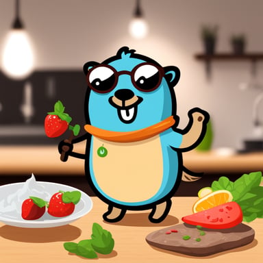 Happy Go Blue Gopher as a HelloFresh developer